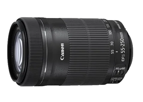 объектива Canon EF-S 55-250mm f/4-5.6 IS STM